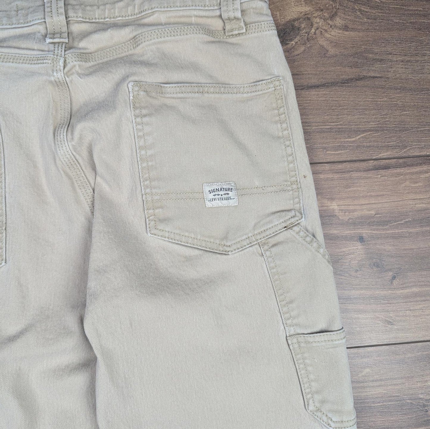 Beige Vintage Levi's Carpenter Jeans Baggy Cargo Skater Straight Leg W34 L30