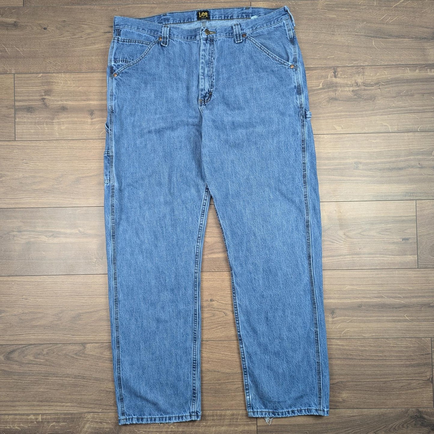Blue Vintage Lee Carpenter Jeans Loose Fit Cargo Hip-Hop Straight Leg W40 L34