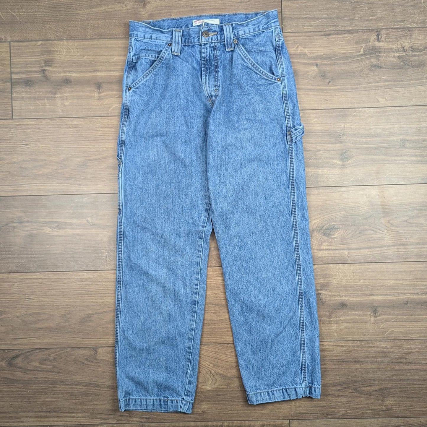 Blue Vintage Levi's Carpenter Jeans Baggy Hip-Hop Skater Straight Leg W29 L28