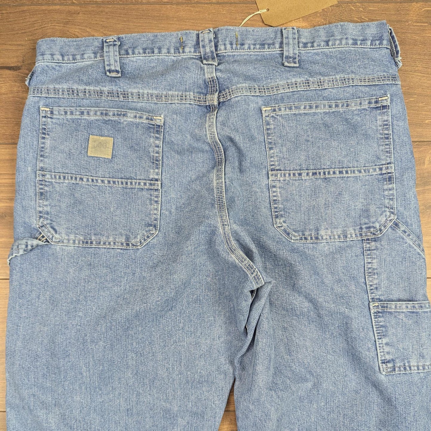 Blue Vintage Lee Dungarees Carpenter Jeans Cargo Straight Leg W40 L32