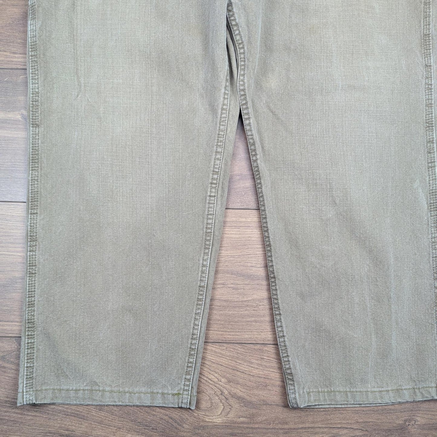 Brown Vintage Lee Dungarees Carpenter Jeans Baggy Skater Straight Leg W42 L30