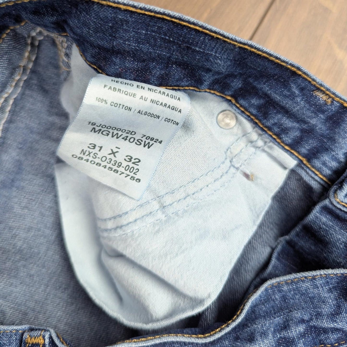 Blue Wrangler Vintage Carpenter Jeans Baggy Cargo Straight Leg W31 L32