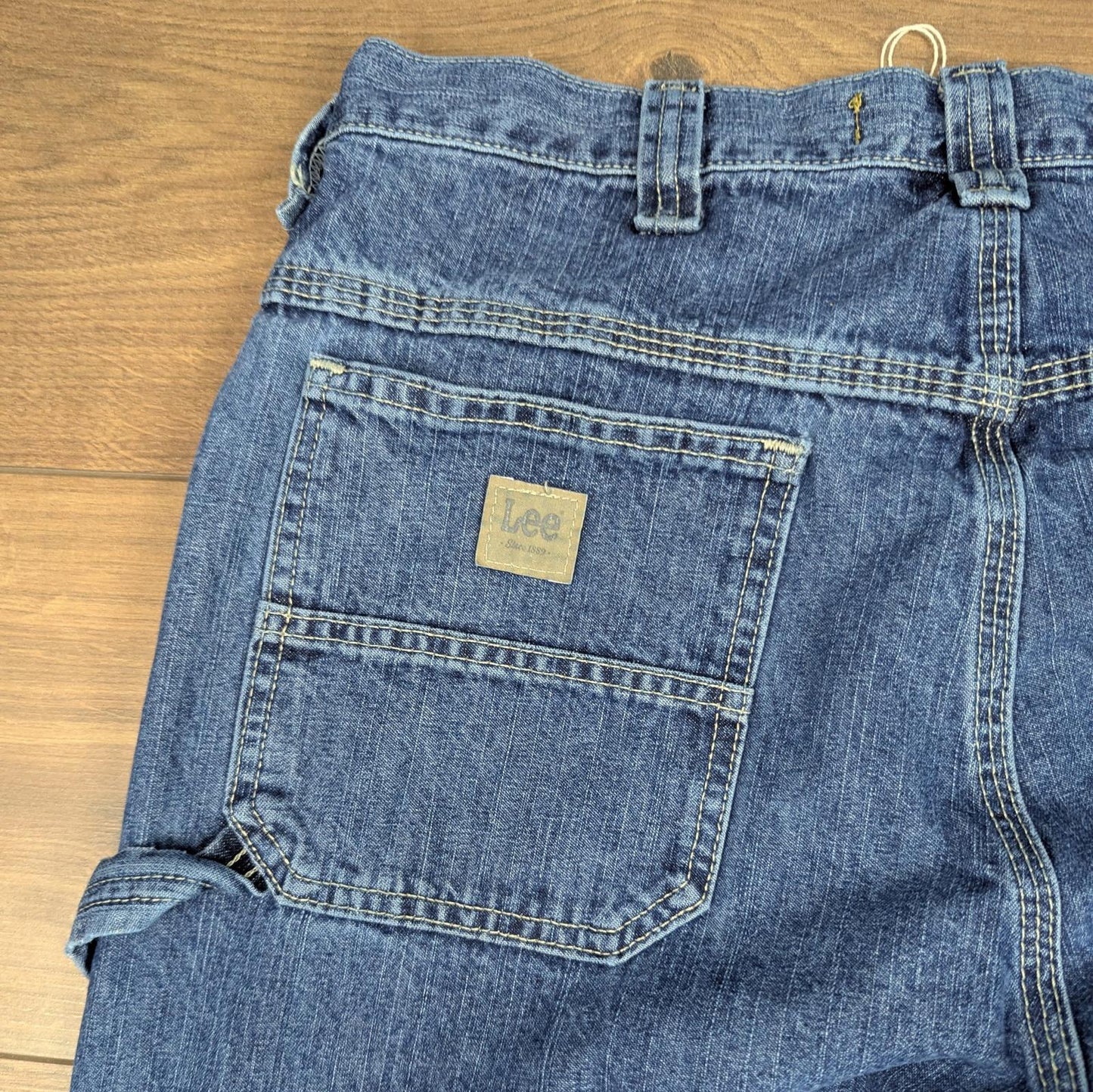Blue Vintage Lee Jeans Baggy Carpenter Hip-Hop Skater Straight Leg W34 L36