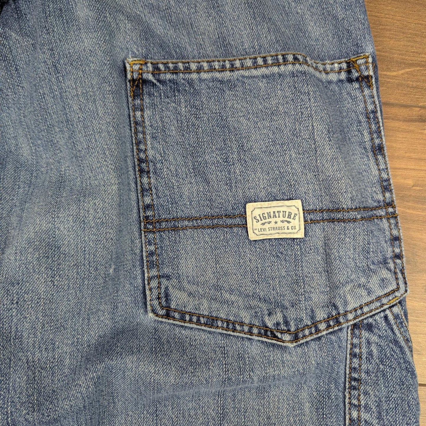 Blue Vintage Levi's Carpenter Jeans Baggy Cargo Skater Straight Leg W38 L28