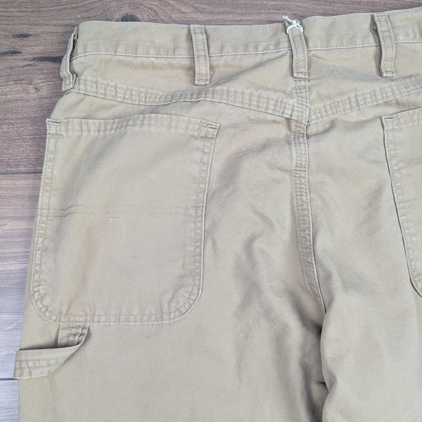 Tan Vintage Wrangler Carpenter Jeans Trousers Cargo Straight Leg W36 L34