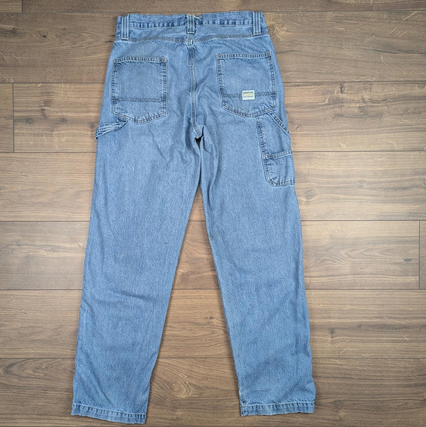 Blue Levi's Carpenter Jeans Baggy Cargo Hip-Hop Skater Straight Leg W34 L34