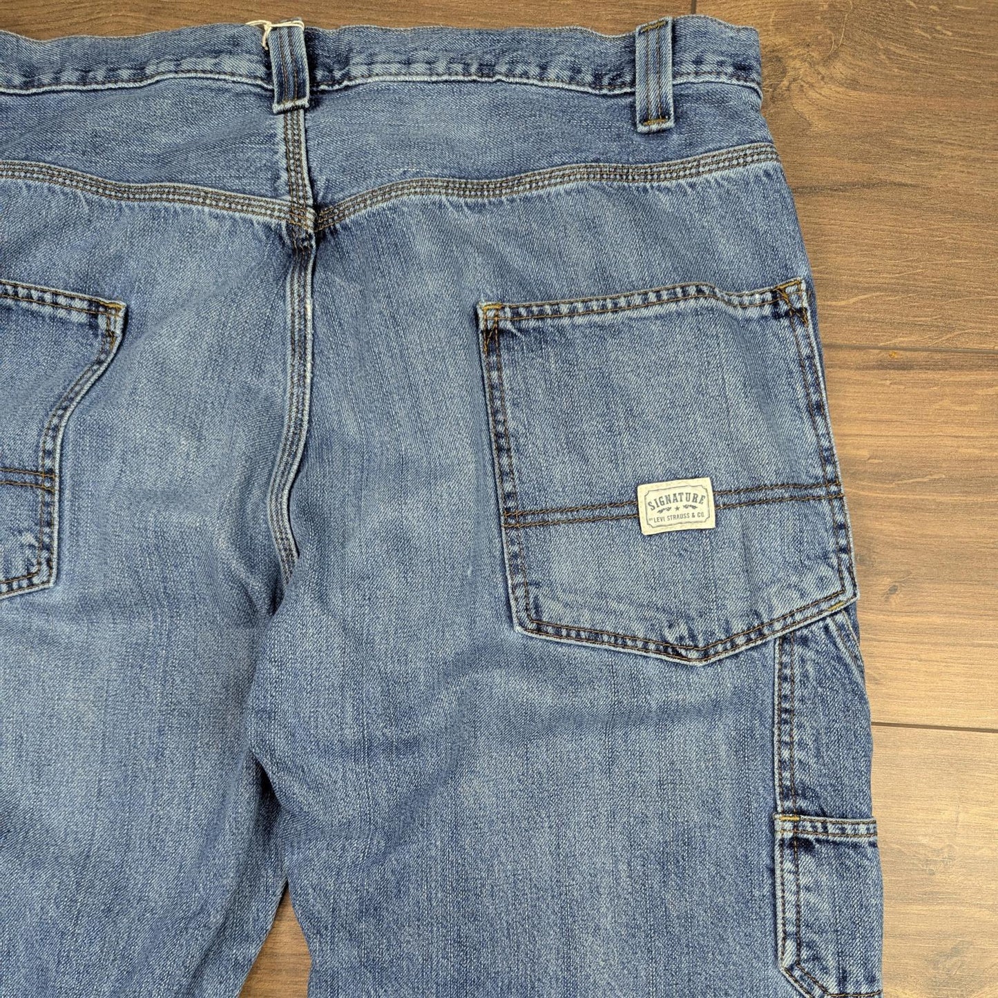 Blue Vintage Levi's Carpenter Jeans Baggy Cargo Skater Straight Leg W38 L28