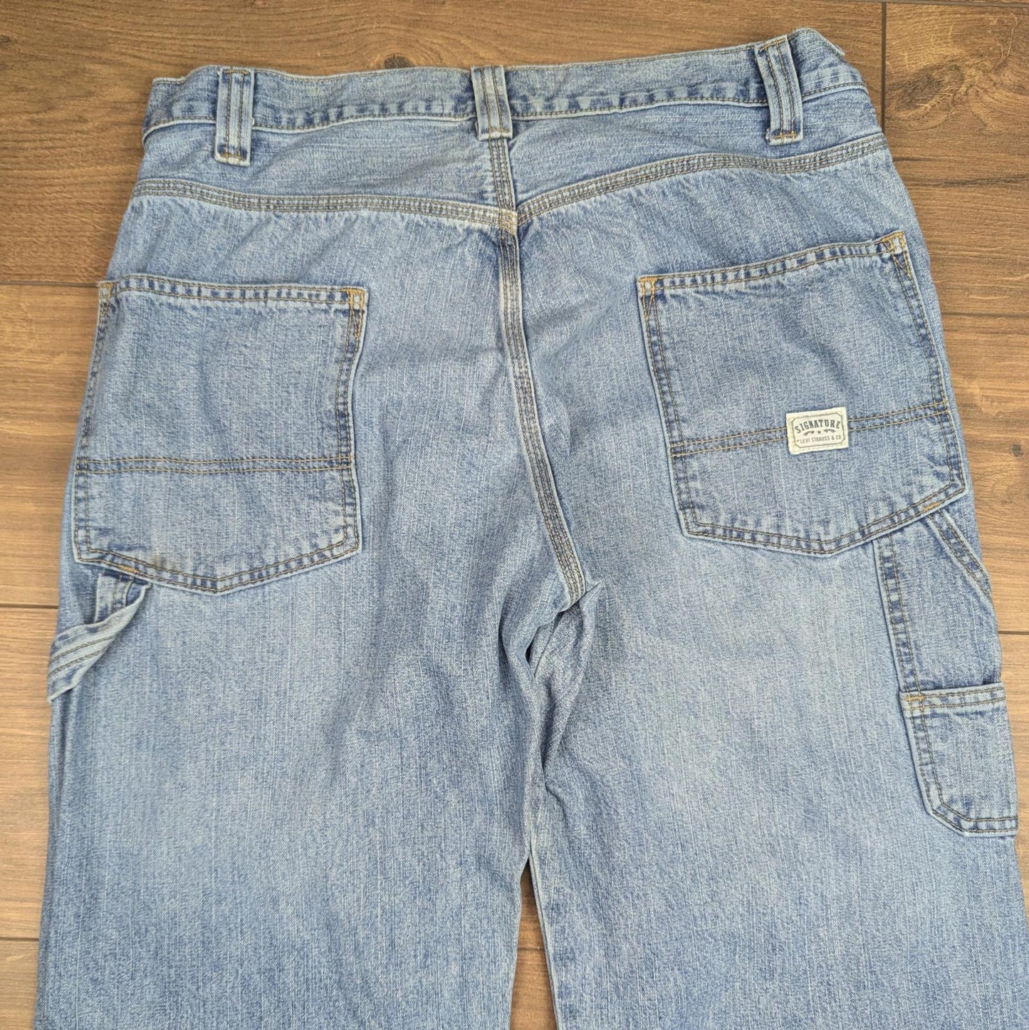 Blue Vintage Levi's Carpenter Jeans Baggy Hip-Hop Skater Straight Leg W34 L36