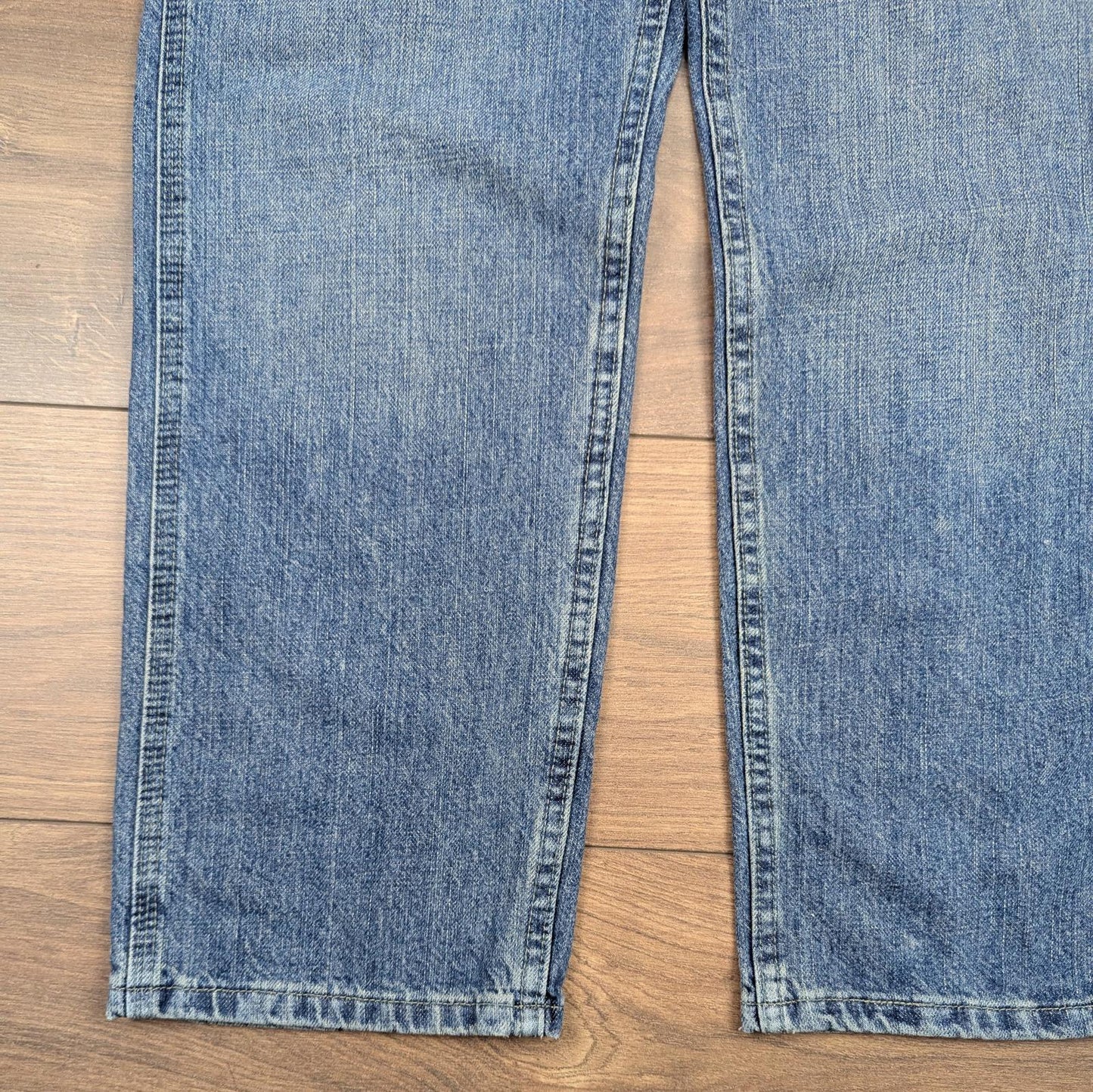 Blue Vintage Lee Dungaree Carpenter Jeans Baggy Skater Straight Leg W30 L30