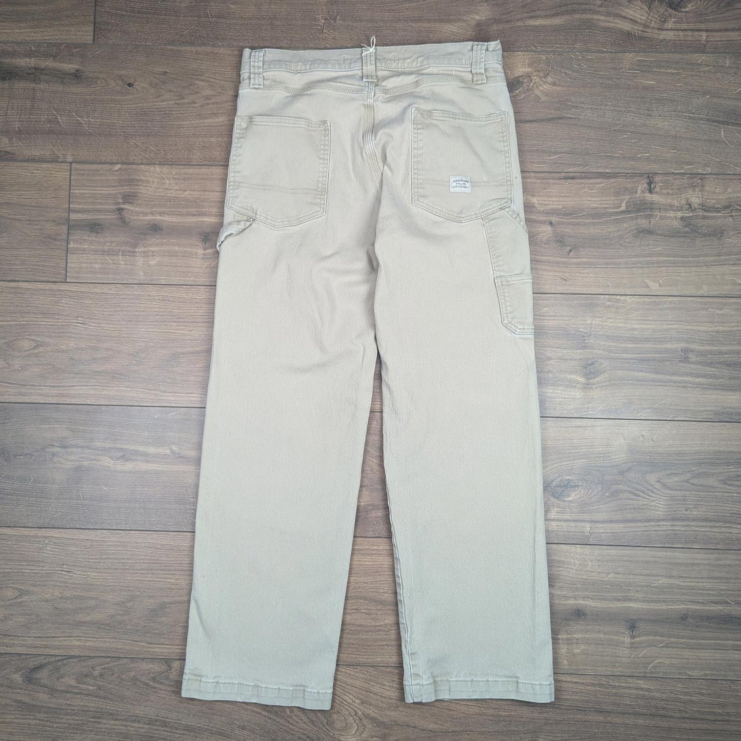 Beige Vintage Levi's Carpenter Jeans Baggy Cargo Skater Straight Leg W34 L30