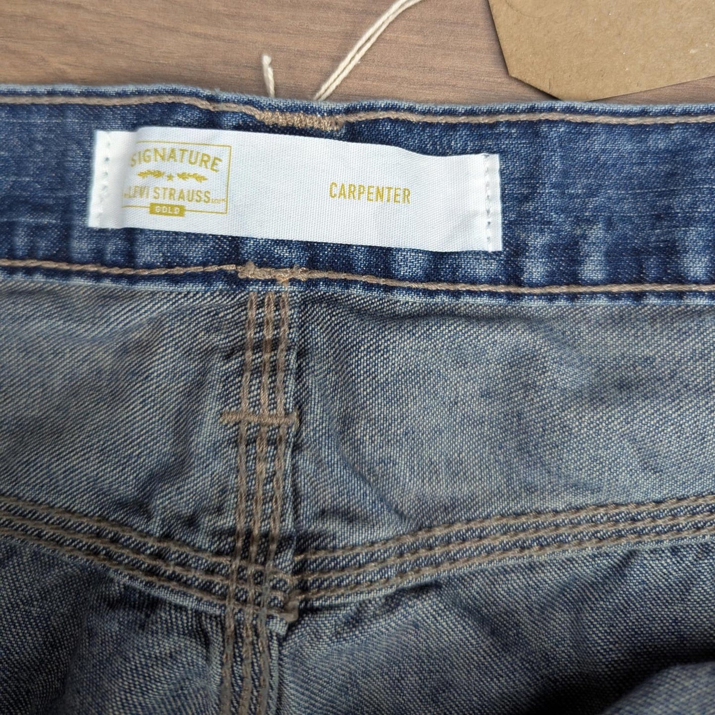 Blue Levi's Carpenter Jeans Baggy Cargo Hip-Hop Skater Straight Leg W46 L28