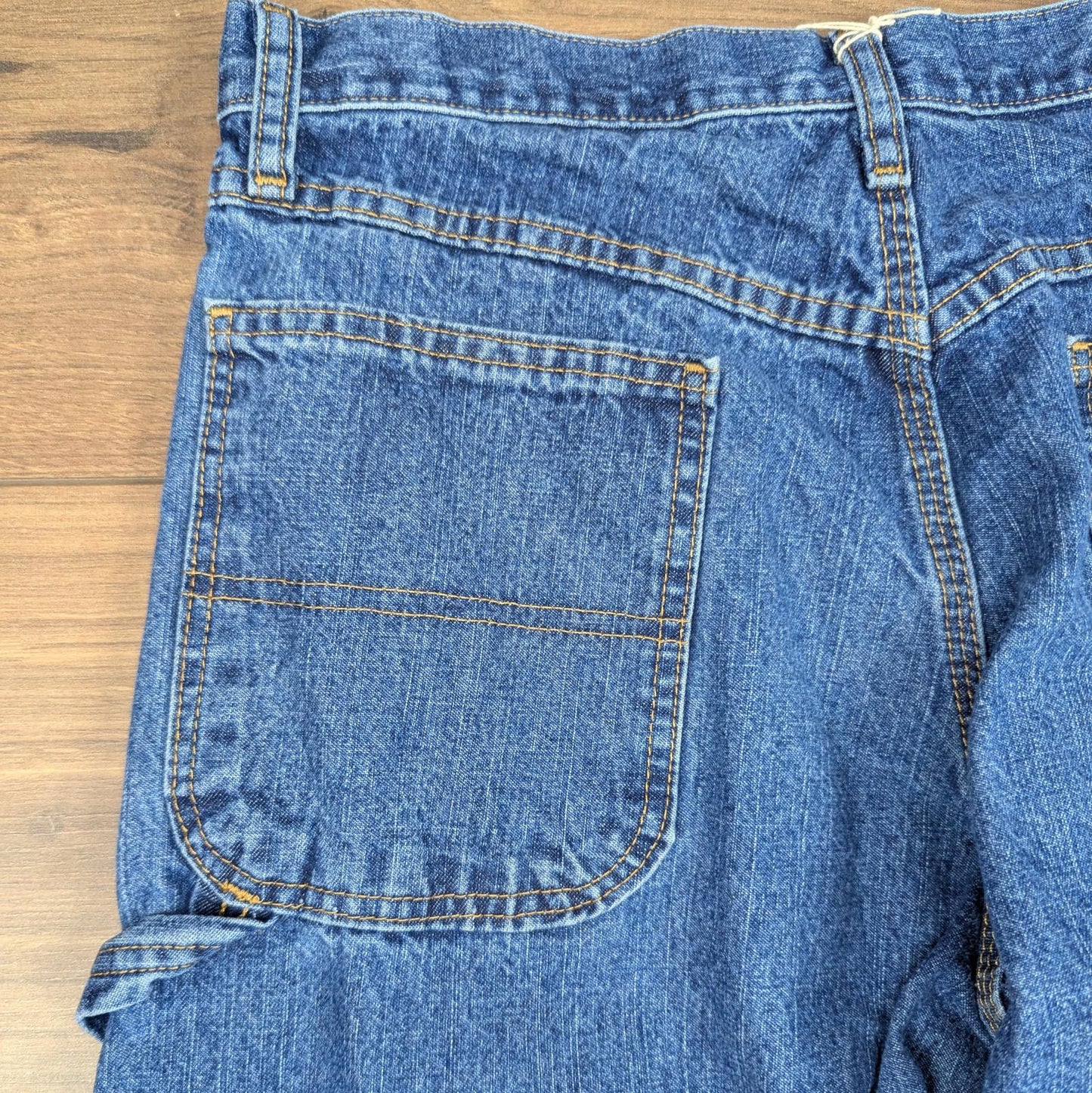 Blue Wrangler Vintage Carpenter Jeans Baggy Cargo Straight Leg W31 L32