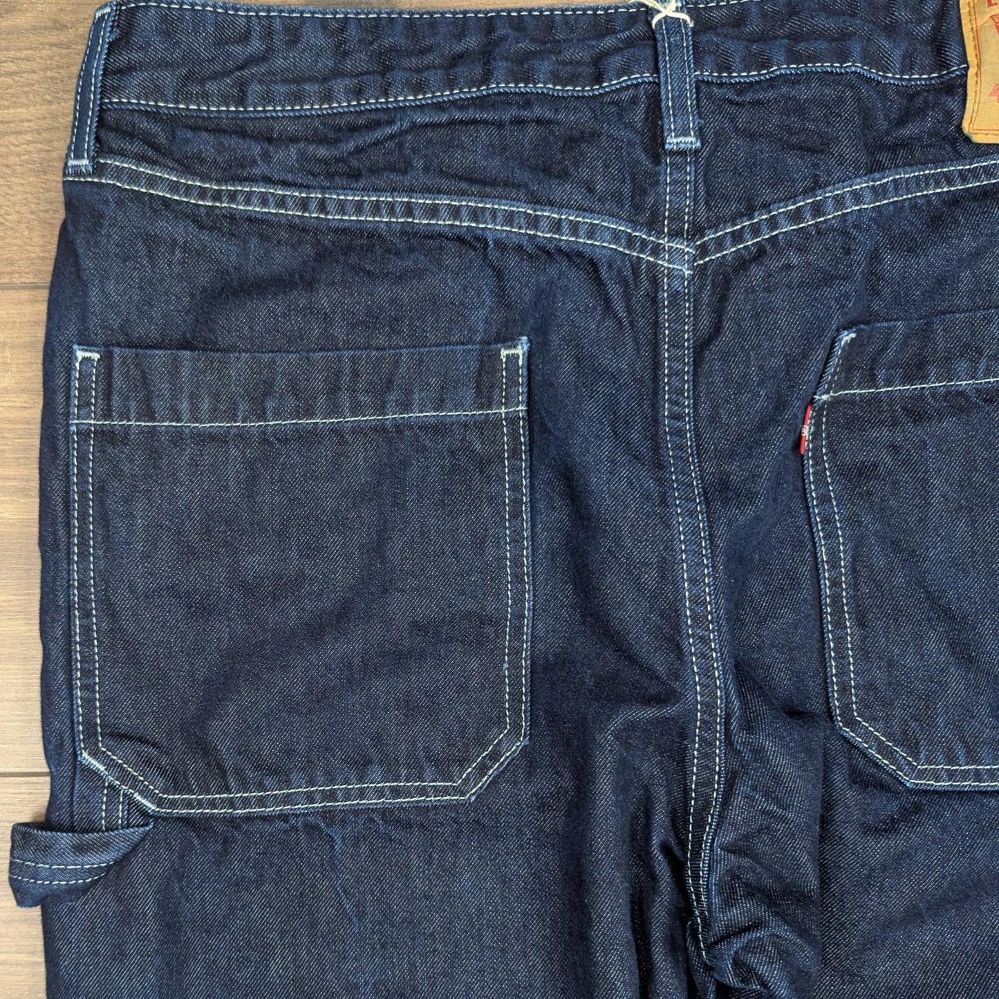 Blue Levi's Carpenter Jeans Dark Wash Baggy Loose Hip-Hop Skater Fit W34 L32
