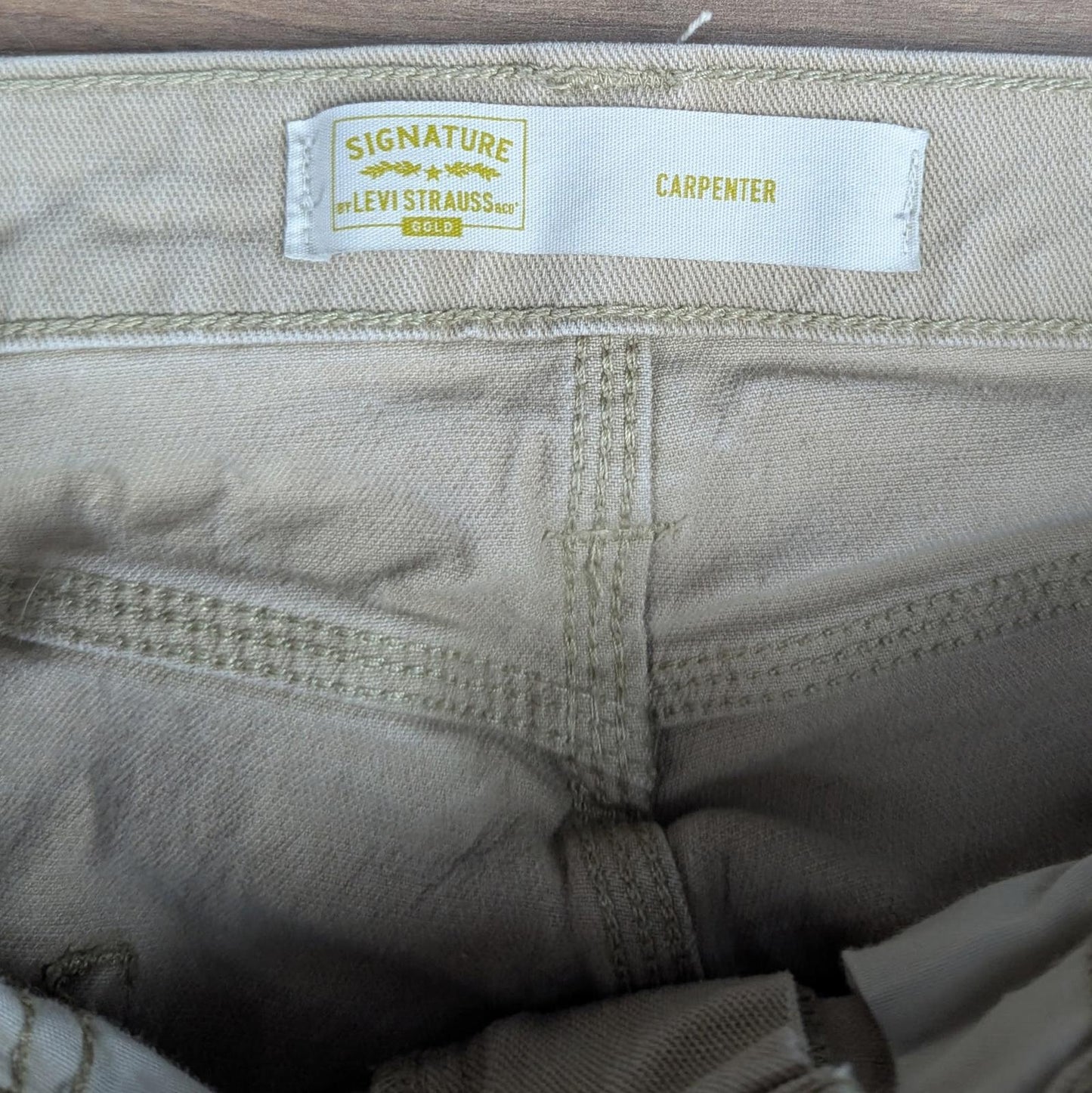 Beige Vintage Levi's Carpenter Jeans Baggy Cargo Skater Straight Leg W34 L30