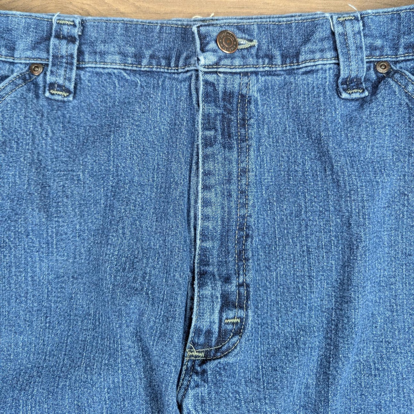 Blue Vintage Wrangler Carpenter Jeans Baggy Cargo Skater Straight Leg W36 L32