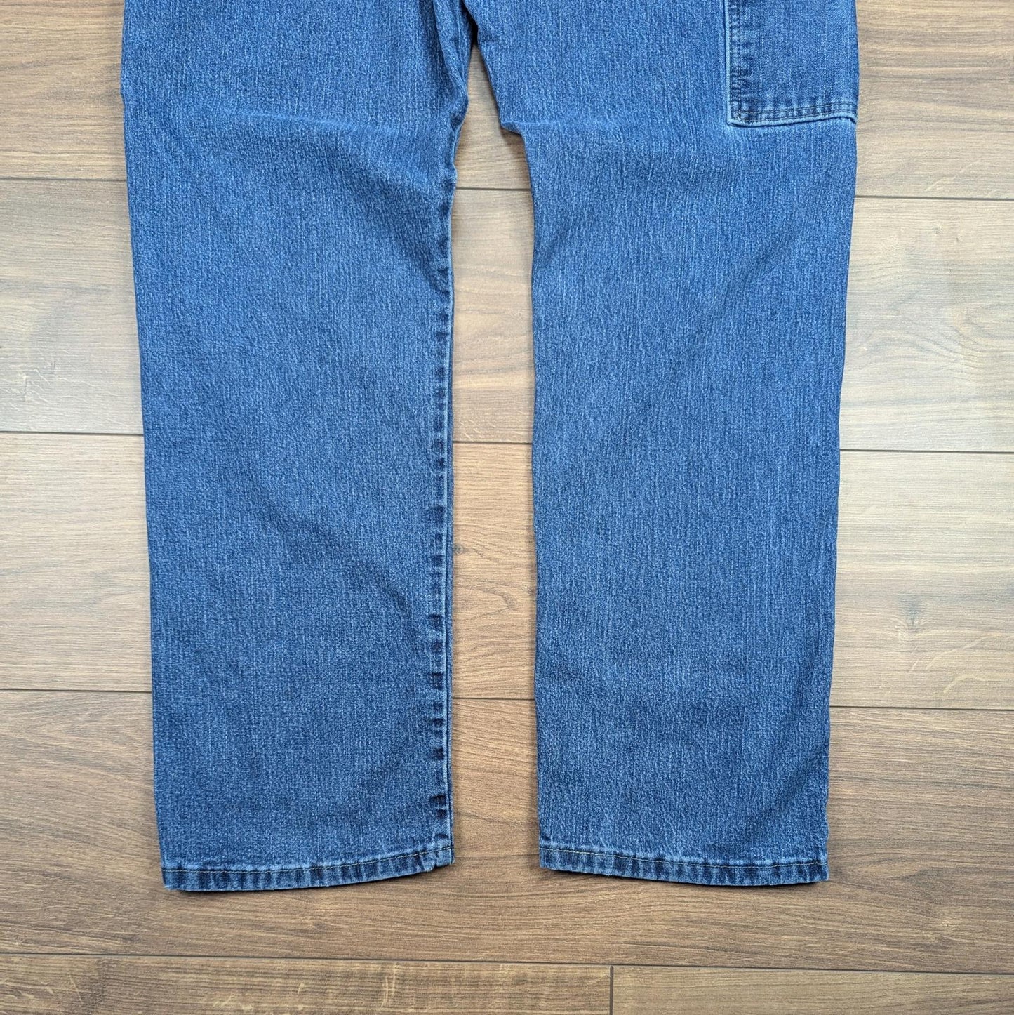 Blue Vintage Wrangler Carpenter Jeans Baggy Cargo Skater Straight Leg W36 L32