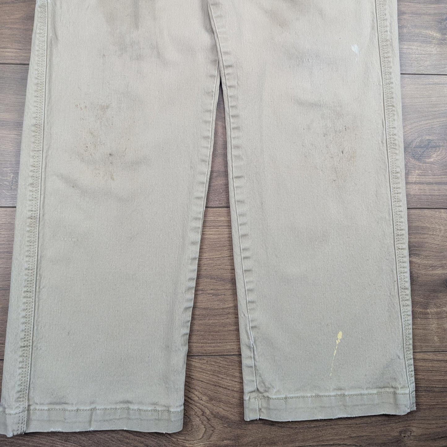 Beige Vintage Levi's Carpenter Jeans Baggy Cargo Skater Straight Leg W34 L30