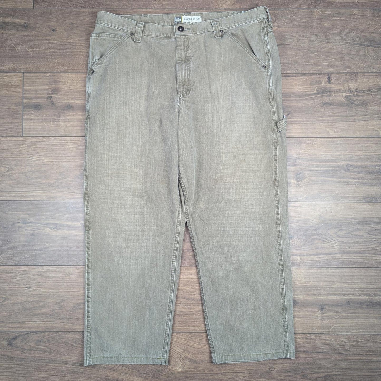 Brown Vintage Lee Dungarees Carpenter Jeans Baggy Skater Straight Leg W42 L30
