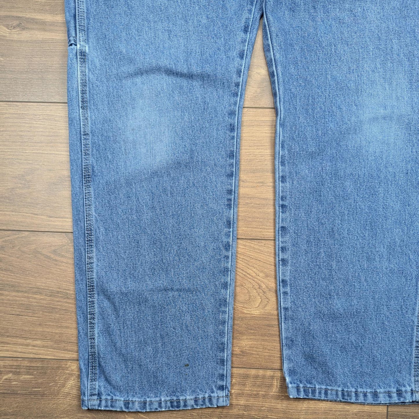 Blue Vintage Wrangler Jeans Baggy Carpenter Hip-Hop Skater Straight Leg W36 L32