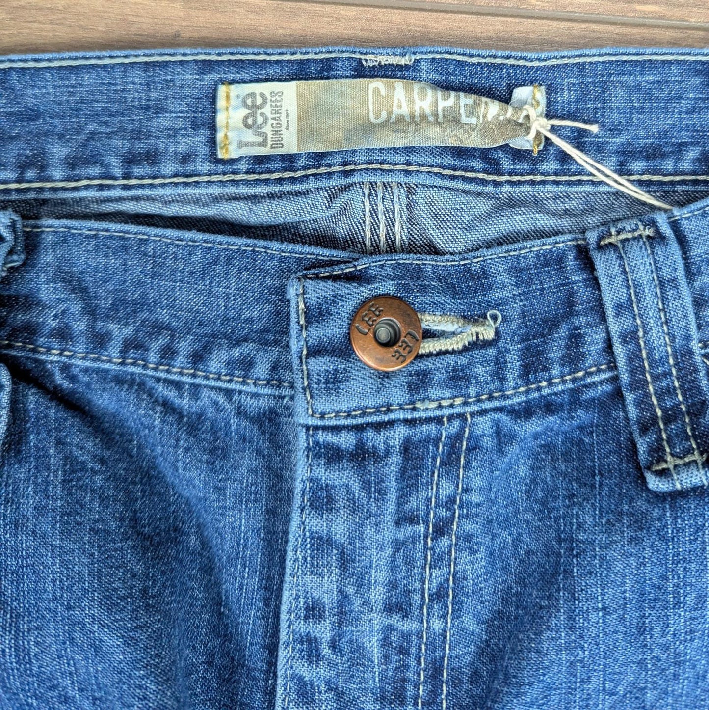 Blue Vintage Lee Jeans Baggy Carpenter Hip-Hop Skater Straight Leg W34 L36
