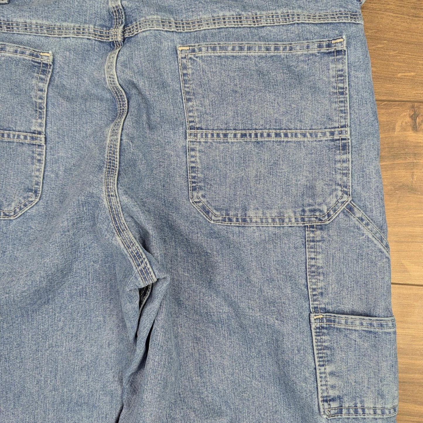 Blue Vintage Lee Dungarees Carpenter Jeans Cargo Straight Leg W40 L32