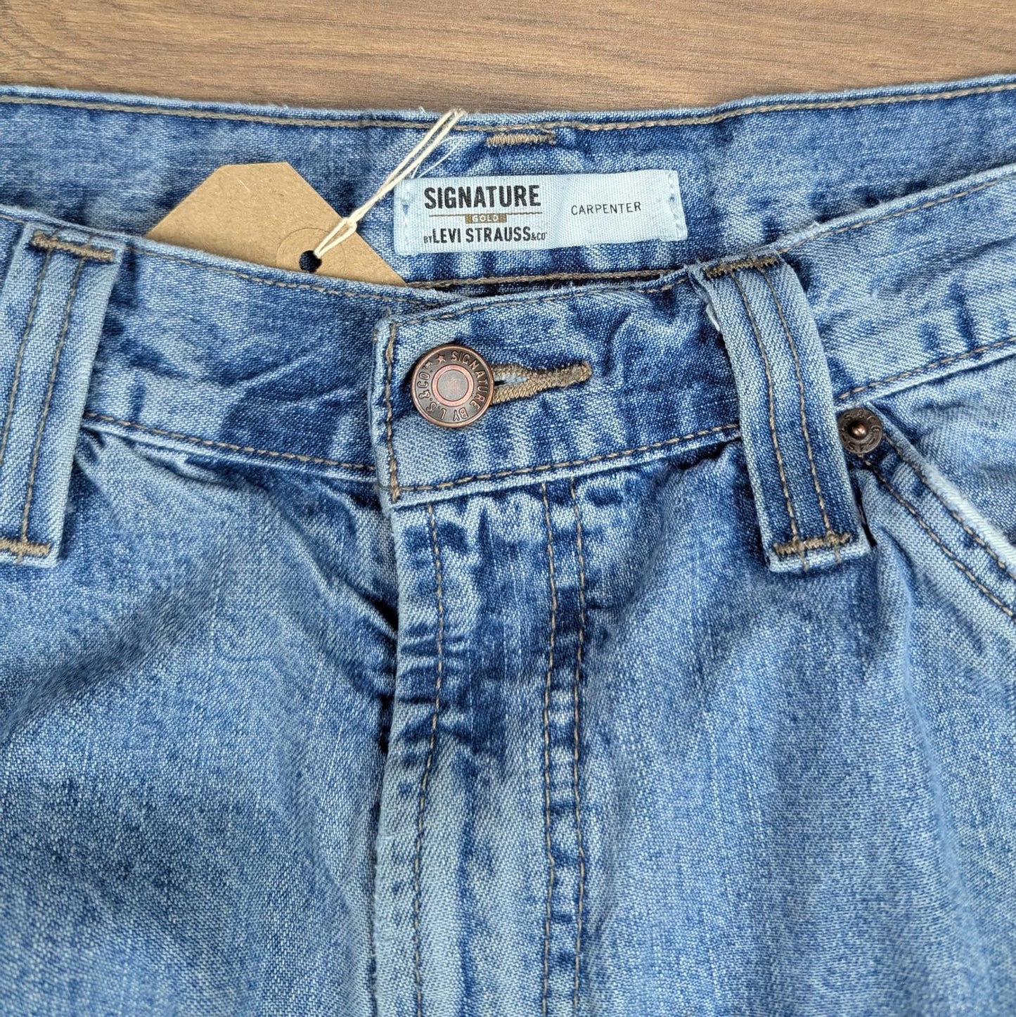 Blue Levi's Carpenter Jeans Baggy Cargo Hip-Hop Skater Straight Leg W34 L34