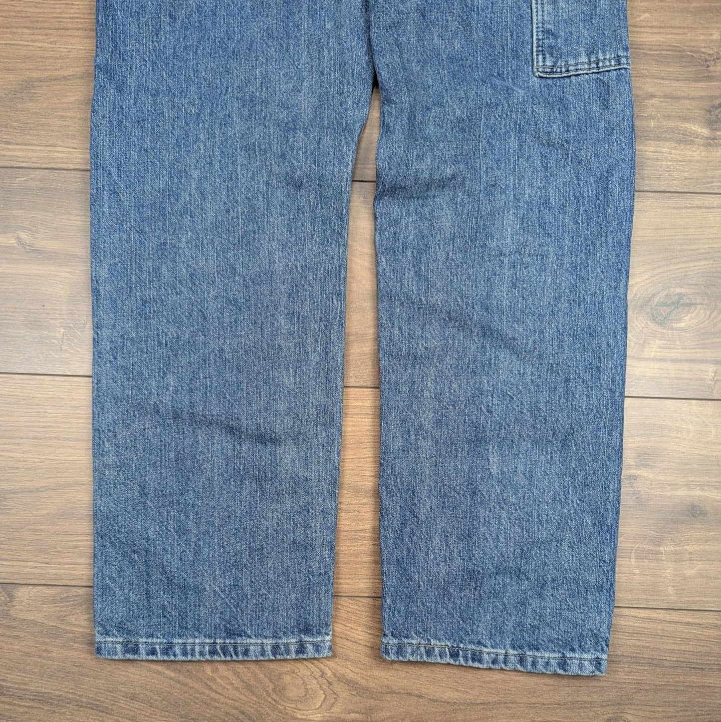 Blue Vintage Lee Dungaree Carpenter Jeans Baggy Skater Straight Leg W30 L30