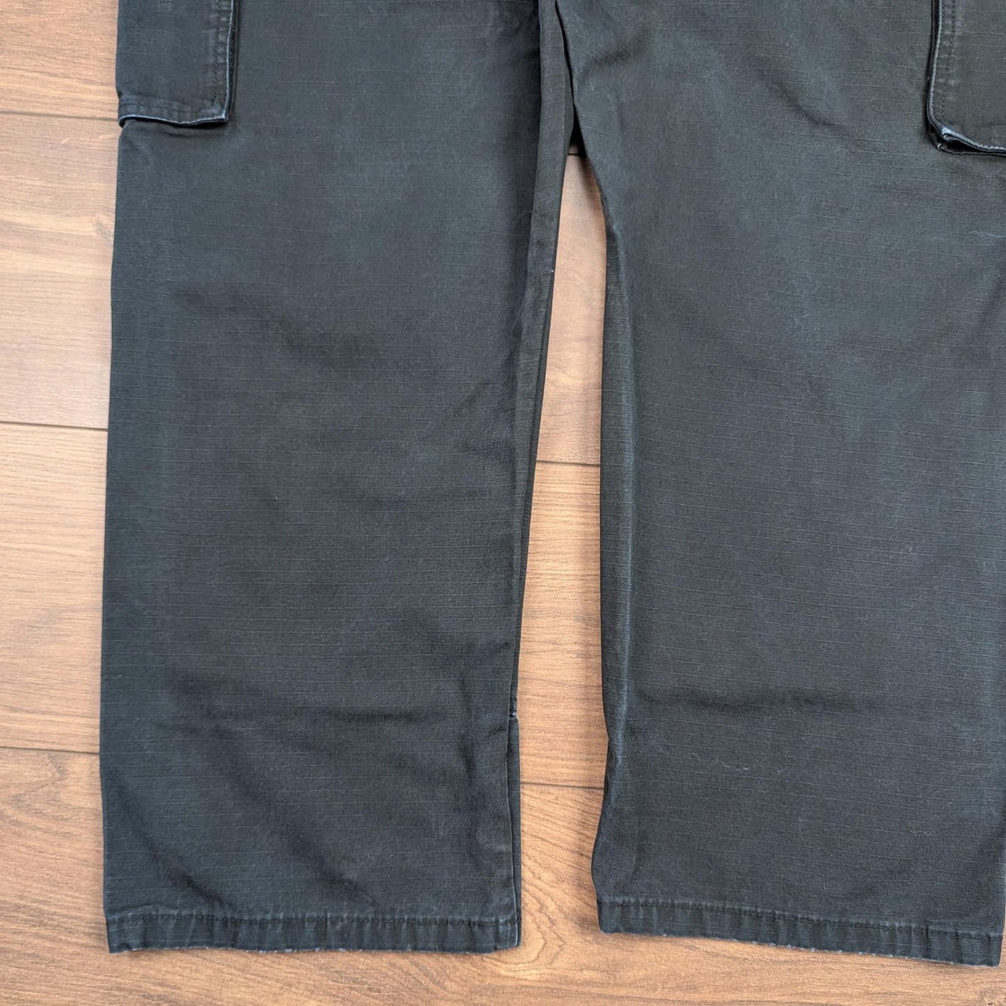 Black Vintage Wrangler Workwear Trousers Carpenter Cargo Straight Leg W40 L30