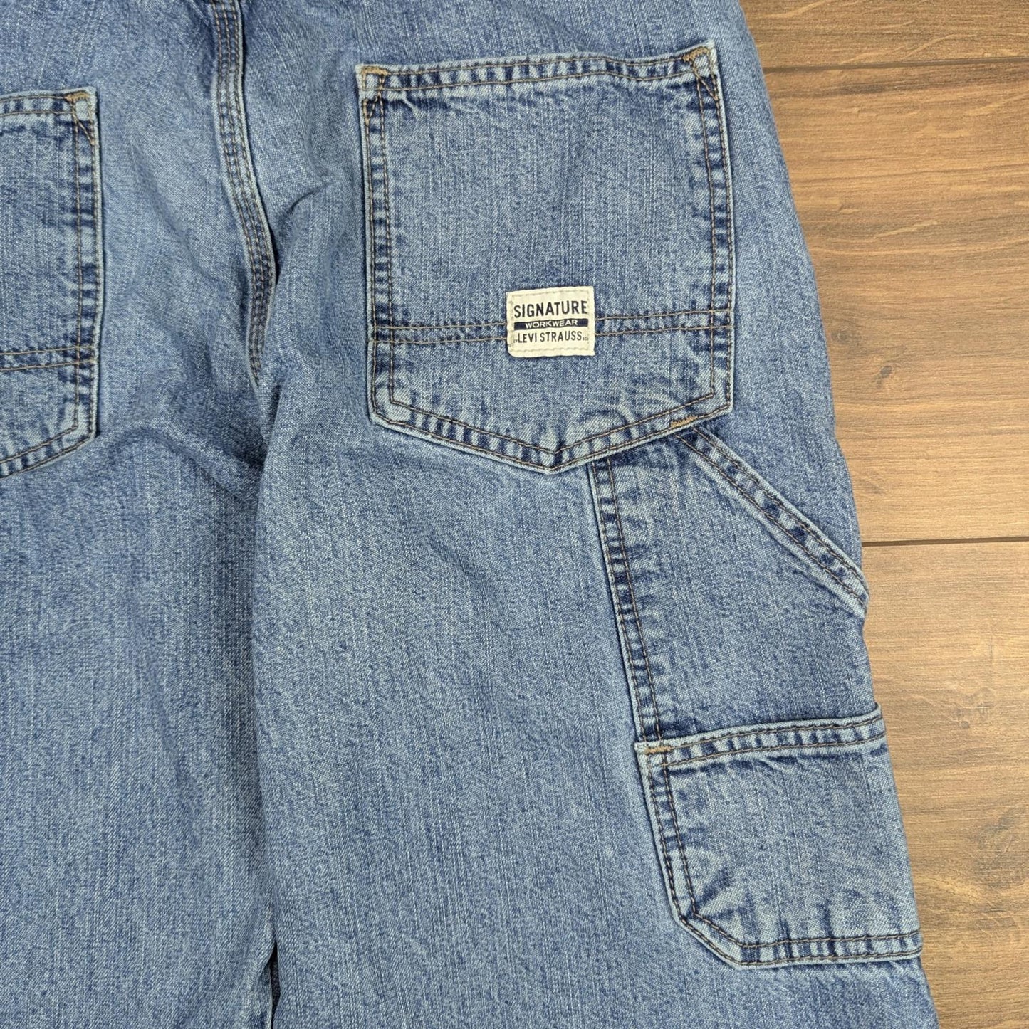 Blue Vintage Levi's Carpenter Jeans Baggy Hip-Hop Skater Straight Leg W29 L28