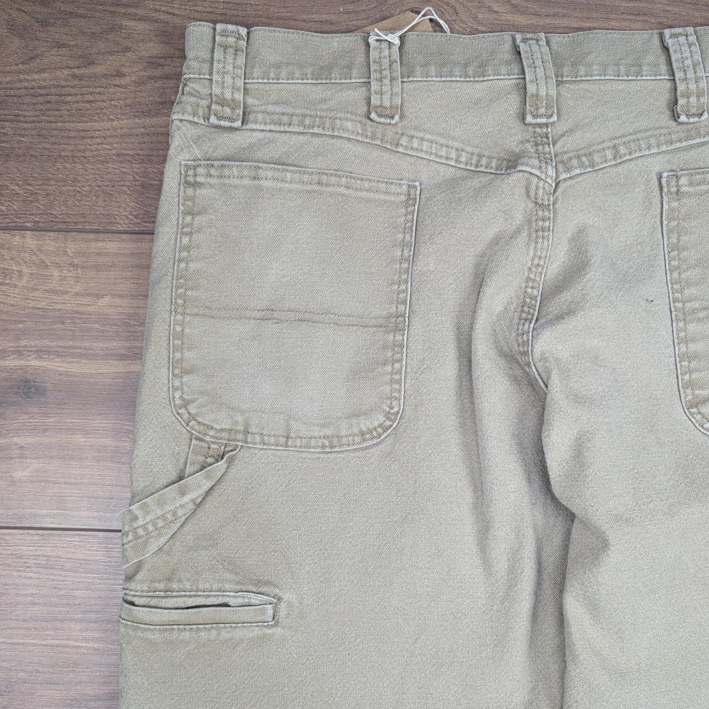 Tan Vintage Wrangler Carpenter Cargo Pants Jeans Baggy Straight Leg W36 L30