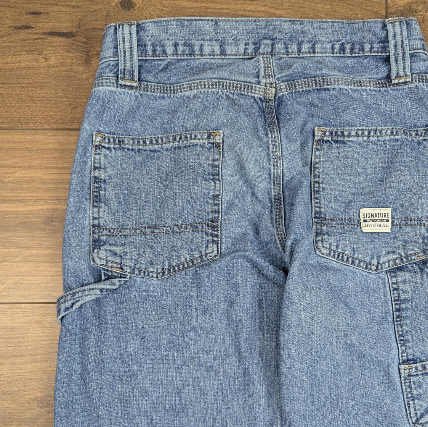 Blue Vintage Levi's Carpenter Jeans Baggy Hip-Hop Skater Straight Leg W29 L28