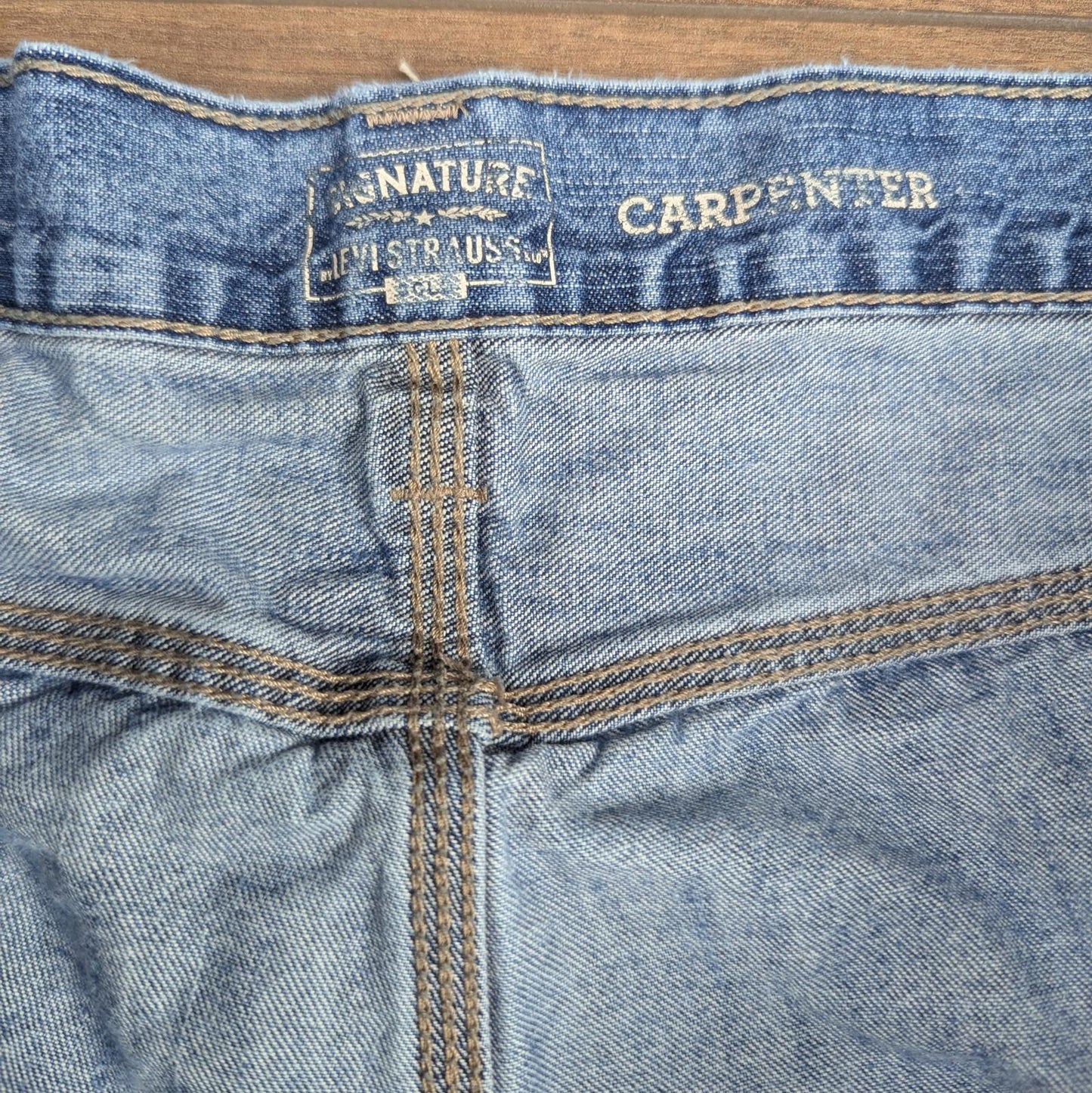 Blue Vintage Levi's Carpenter Jeans Baggy Cargo Straight Leg W46 L30