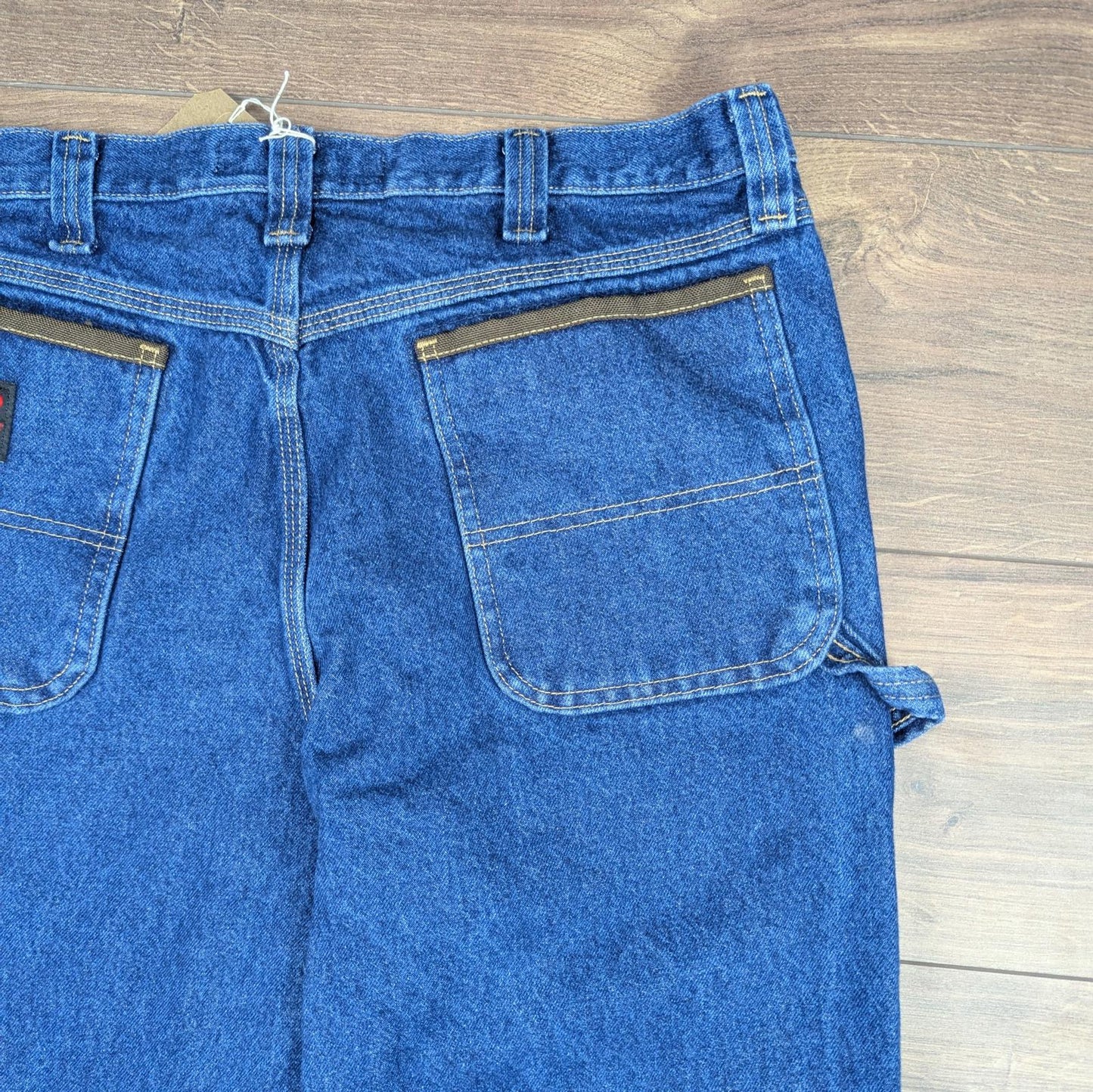Vintage Blue Wrangler Riggs Workwear Carpenter Jeans Straight Leg W36 L34