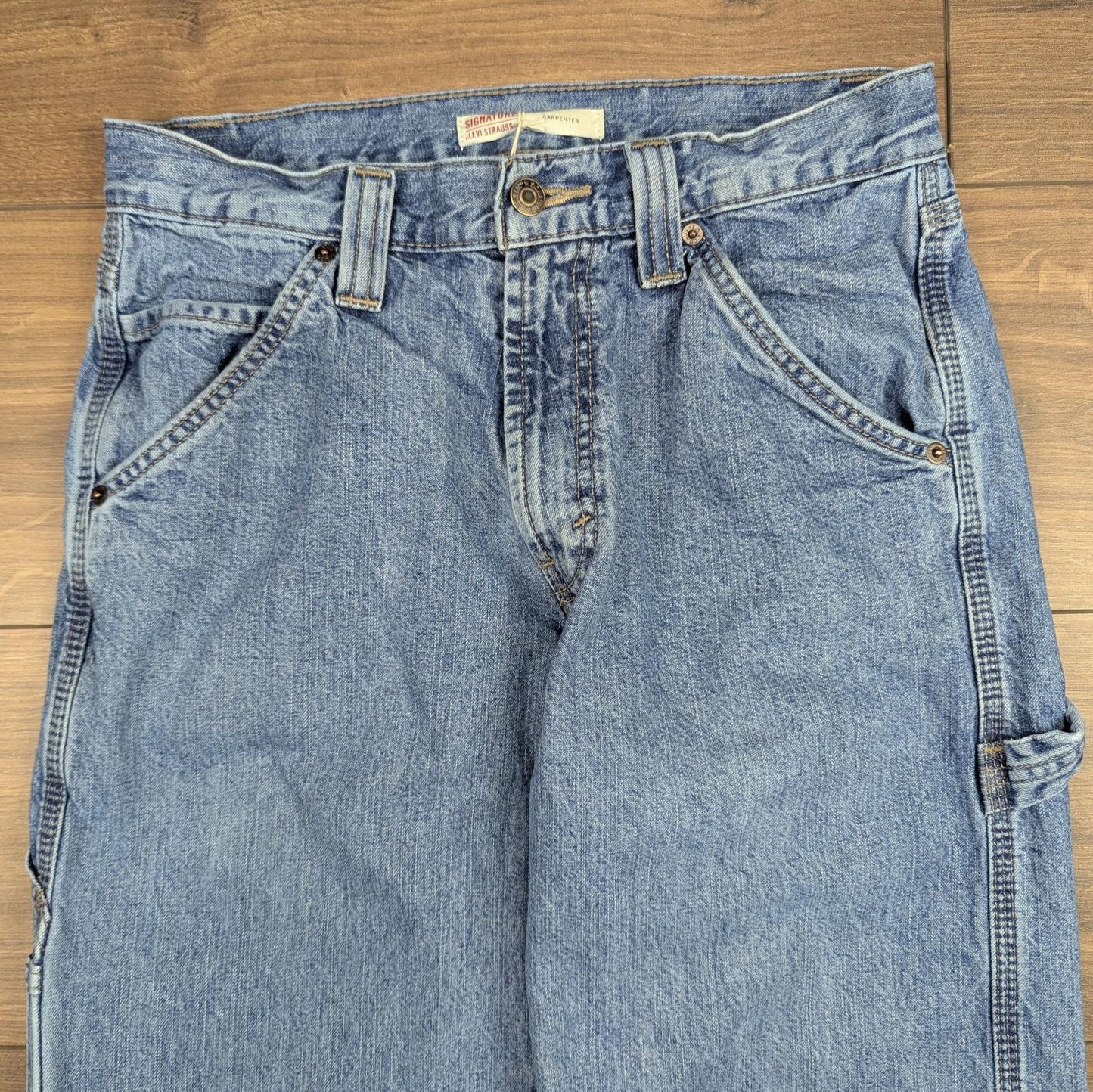 Blue Vintage Levi's Carpenter Jeans Baggy Hip-Hop Skater Straight Leg W29 L28