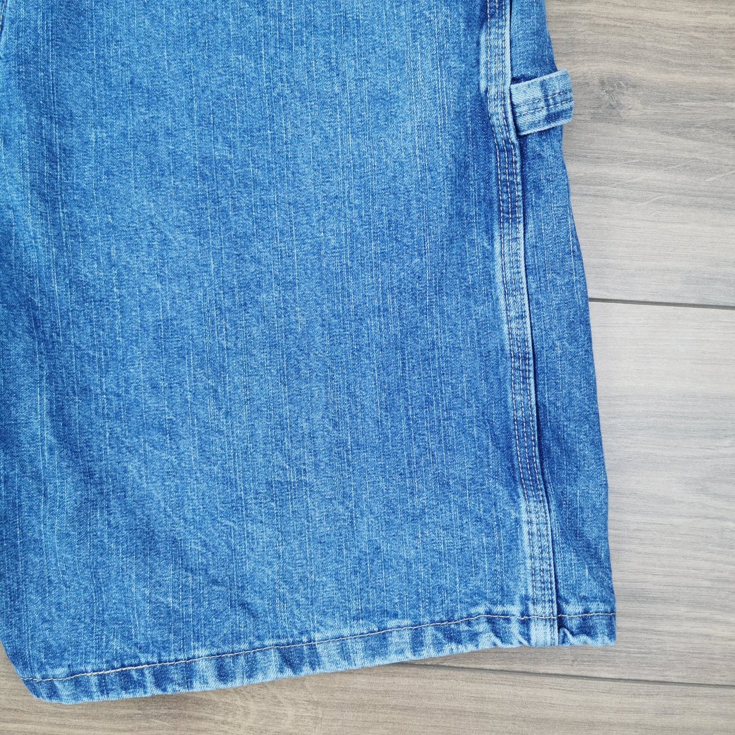 Vintage Wrangler Blue Denim Jean Shorts Jorts Carpenter Cargo Utility W36