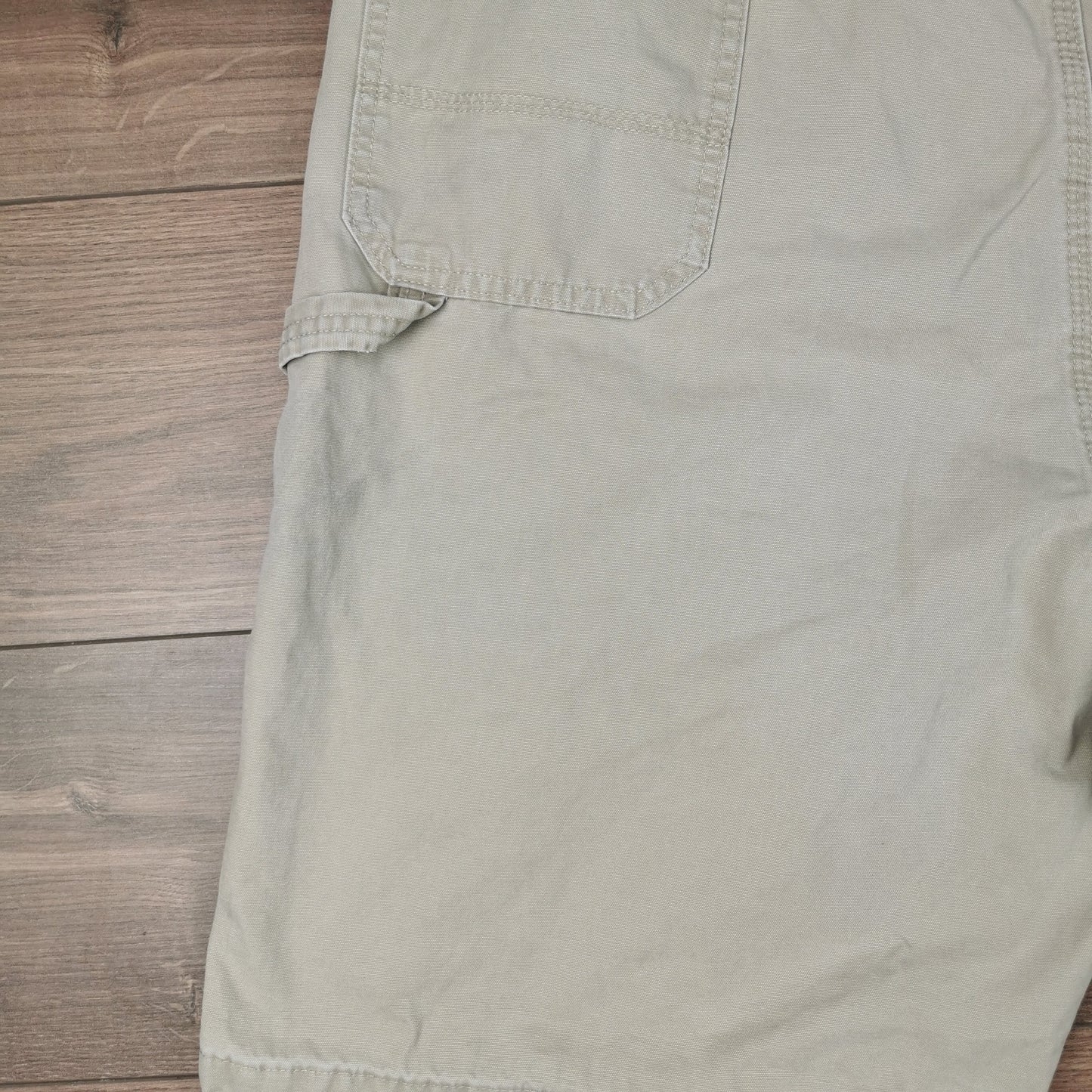 Beige Tan Vintage Wrangler Carpenter Cargo Utility Shorts Jorts W46