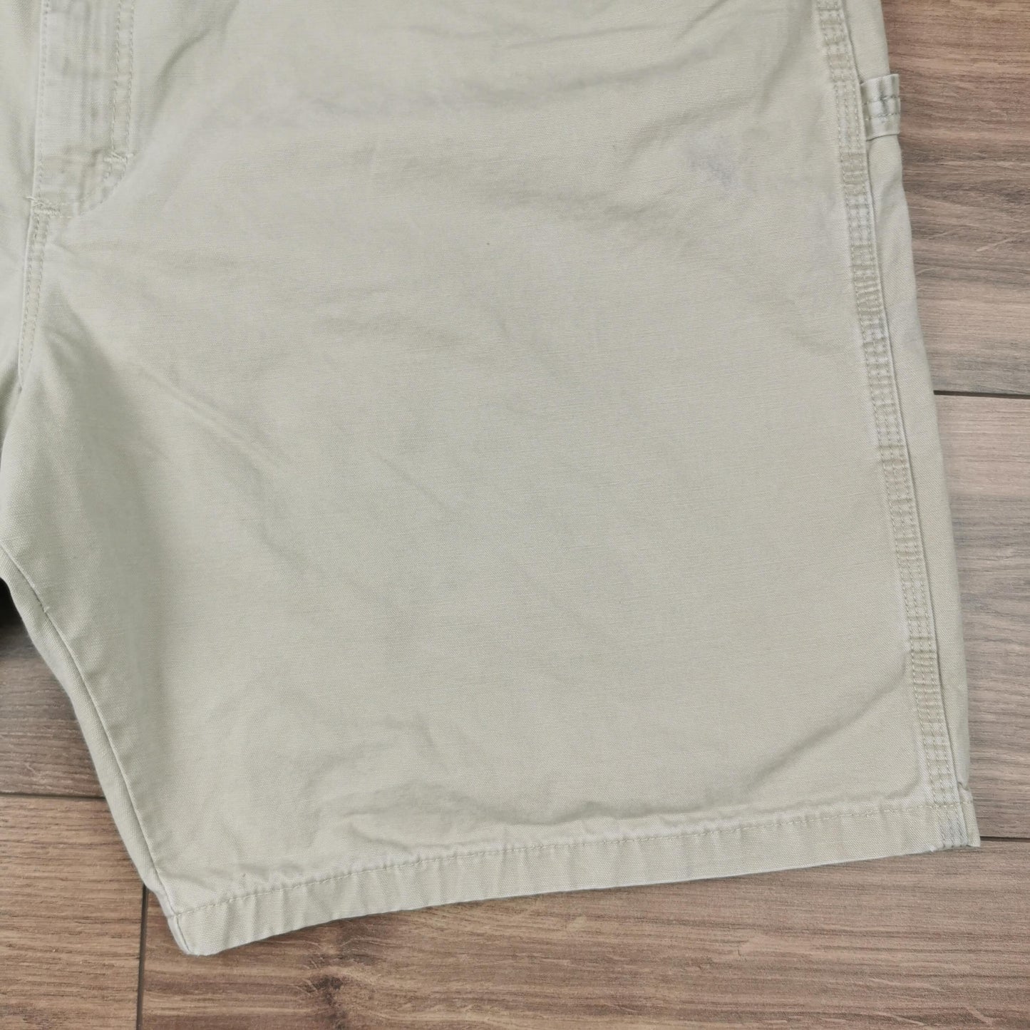 Beige Tan Vintage Wrangler Carpenter Cargo Utility Shorts Jorts W46