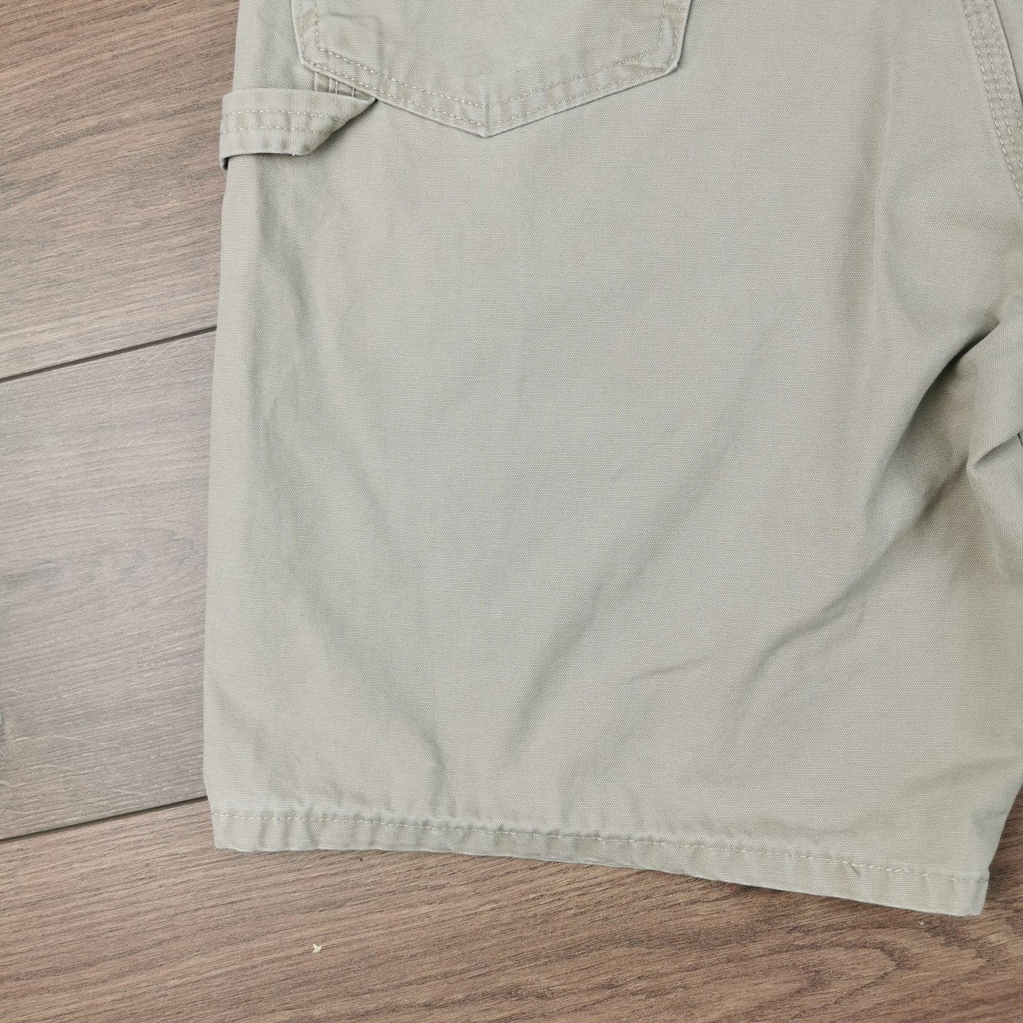 Vintage Wrangler Beige Denim Baggy Relaxed Jean Shorts Jorts Carpenter Cargo W38