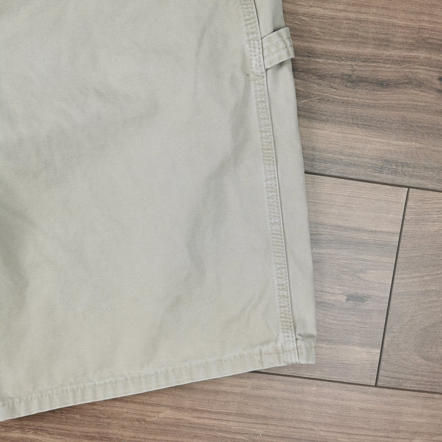 Vintage Wrangler Beige Denim Baggy Relaxed Jean Shorts Jorts Carpenter Cargo W38