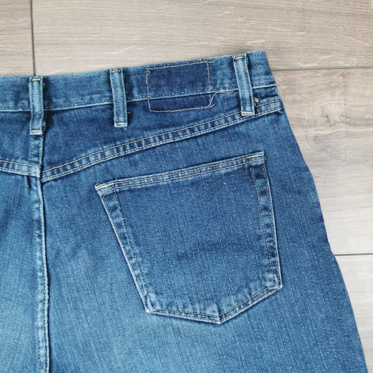 Vintage Wrangler Blue Denim Shorts Jorts Carpenter Utility Baggy Relaxed Fit W34