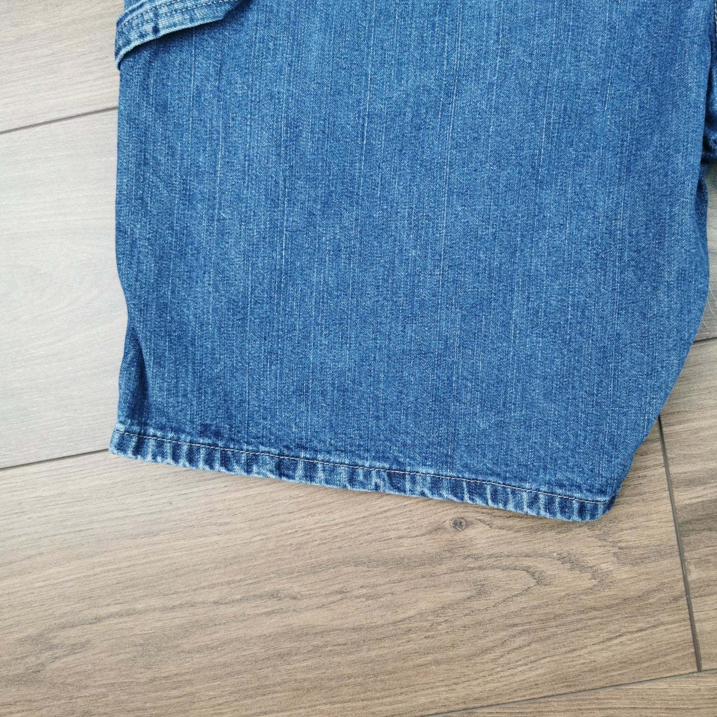 Vintage Wrangler Blue Denim Shorts Jorts Carpenter Utility Baggy Relaxed Fit W36