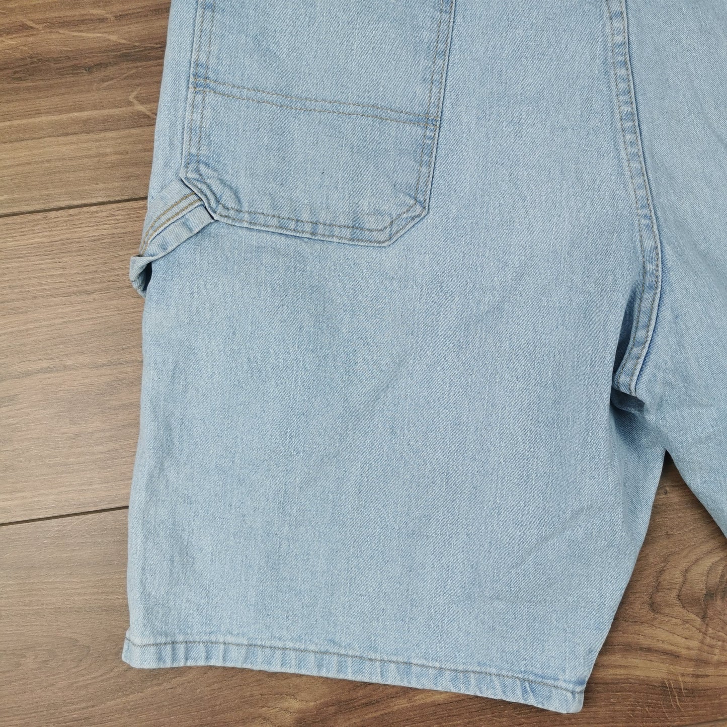 Vintage Wrangler Blue Denim Shorts Jorts Carpenter Utility Baggy Relaxed Fit W38