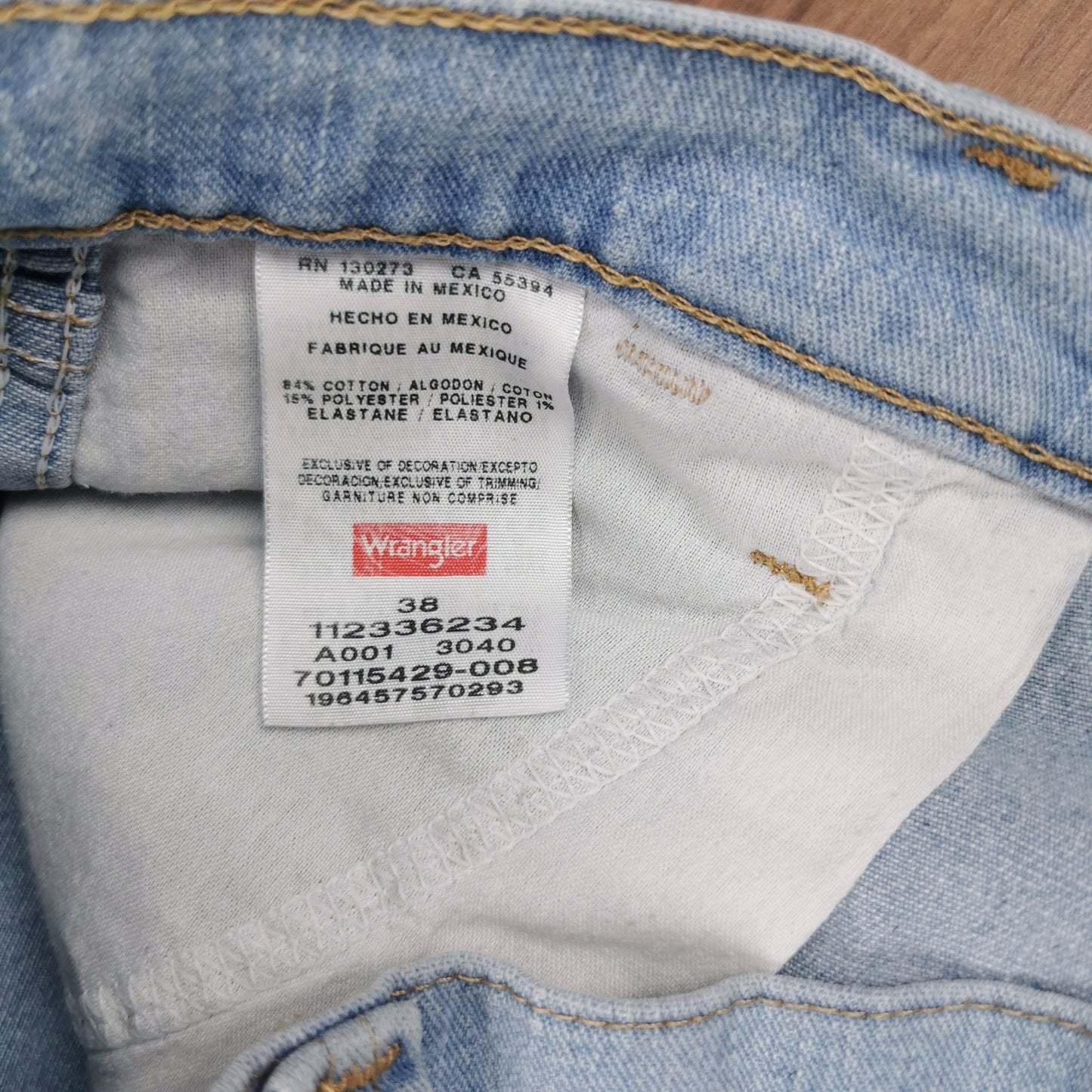Vintage Wrangler Blue Denim Shorts Jorts Carpenter Utility Baggy Relaxed Fit W38