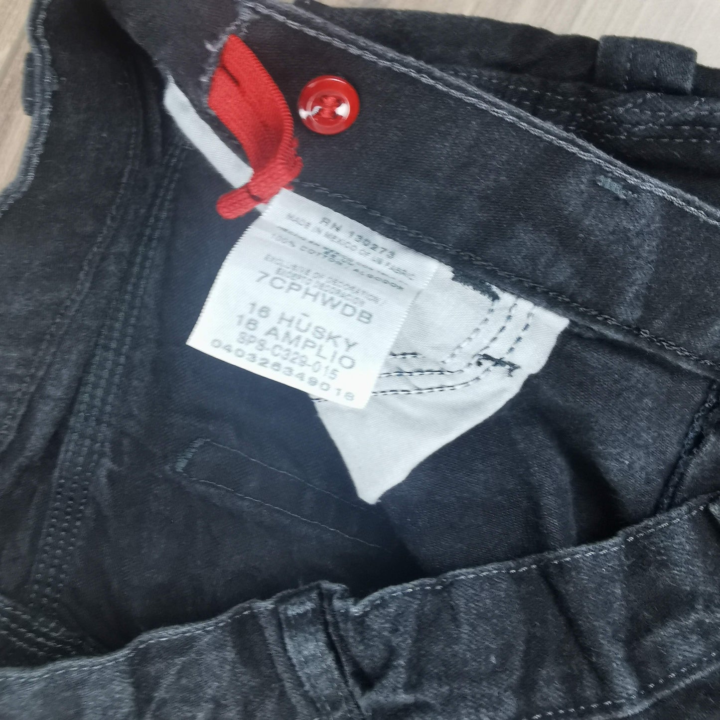 Vintage Wrangler Black Denim Cut-off Shorts Jorts Carpenter Relaxed Fit W32