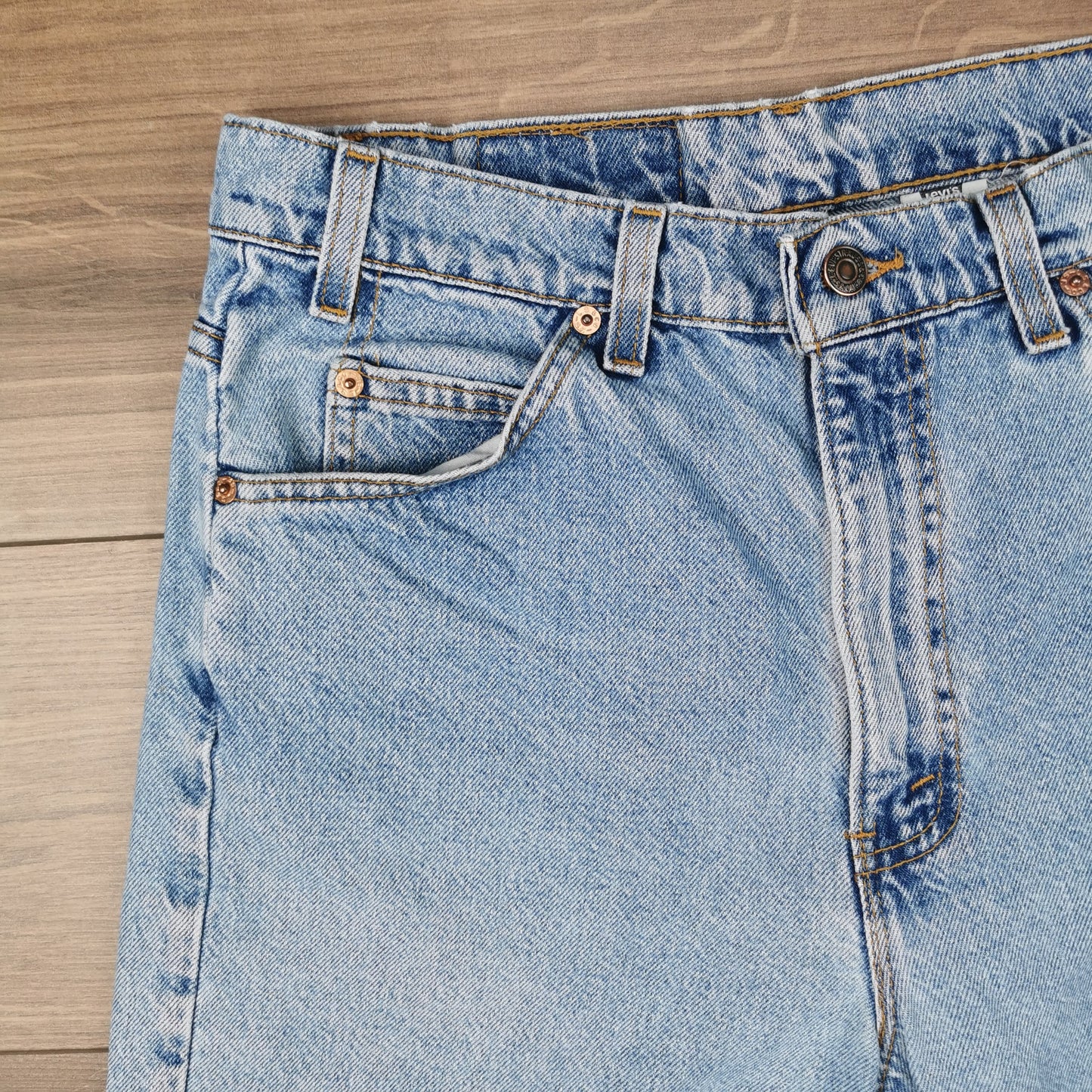 Vintage 90s Levi's 505 Blue Denim Shorts Jorts Baggy Regular Fit W34