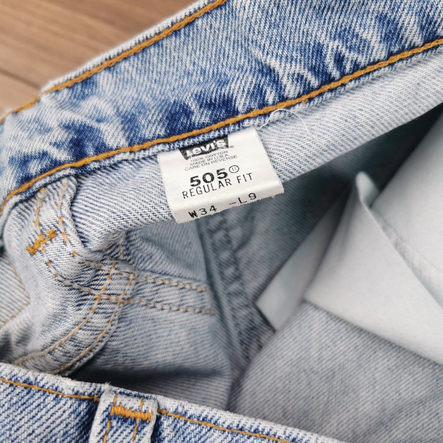 Vintage 90s Levi's 505 Blue Denim Shorts Jorts Baggy Regular Fit W34