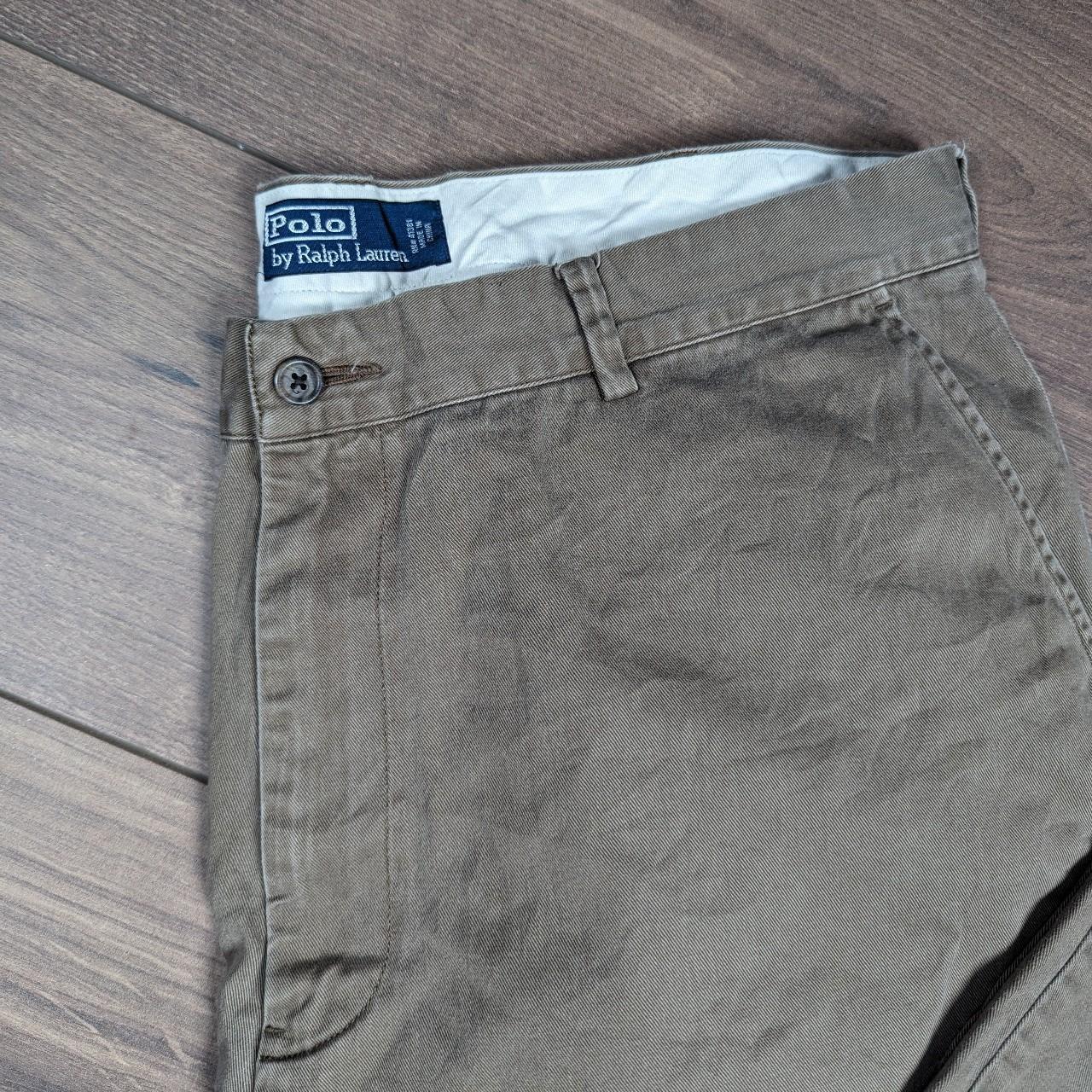 Brown Vintage 80's Ralph Lauren Classic Straight Leg Chino Trousers W38 L30