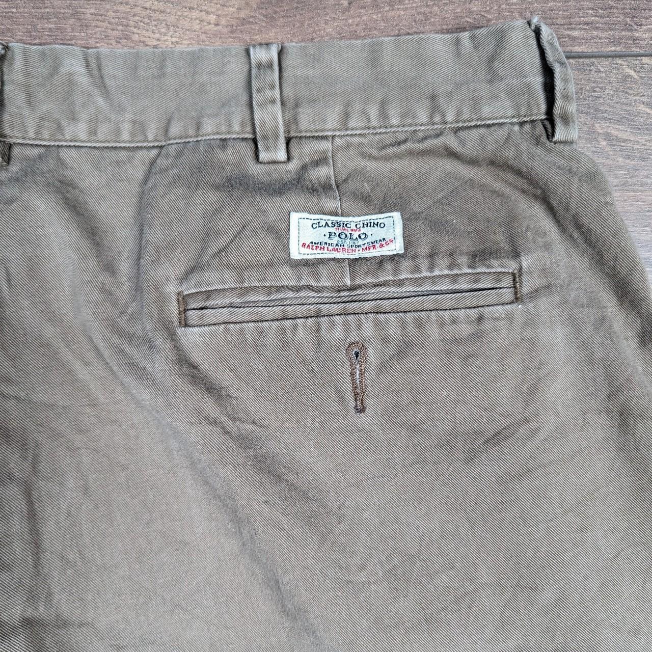 Brown Vintage 80's Ralph Lauren Classic Straight Leg Chino Trousers W38 L30