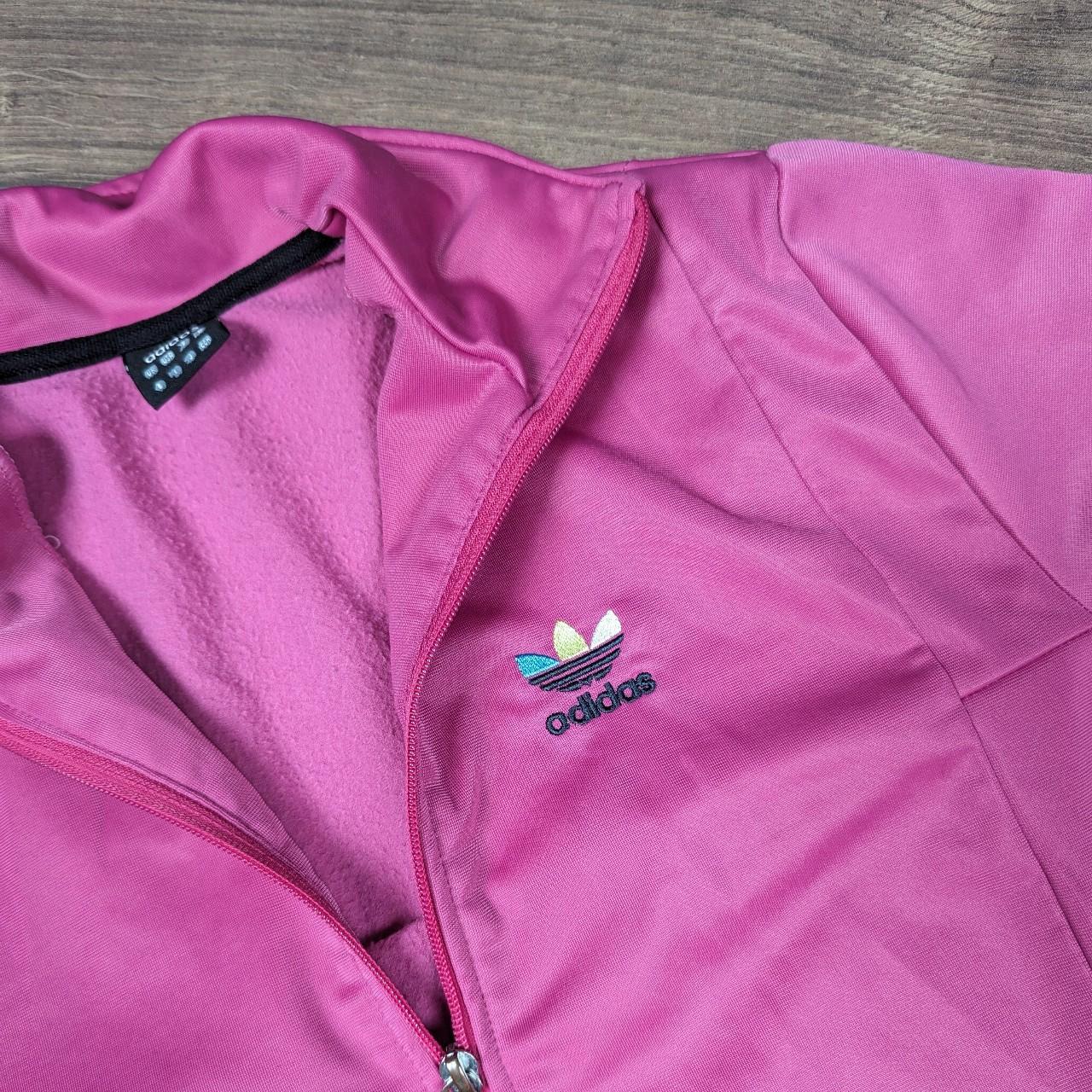 Vintage 00'S y2k Pink Adidas Trefoil Vintage Track Jacket Women's Size L UK 12
