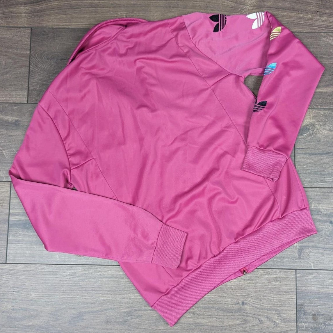 Vintage 00'S y2k Pink Adidas Trefoil Vintage Track Jacket Women's Size L UK 12
